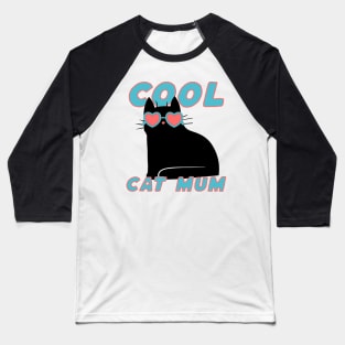 Cool Cat Mum Baseball T-Shirt